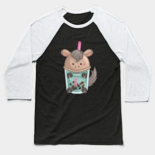 Horse Bubble Tea Baseball T-Shirt